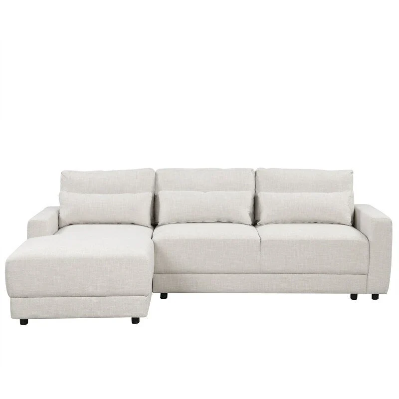 92.9W L-shaped Modular Sectional Sofa with Cushions and 3 Pillows