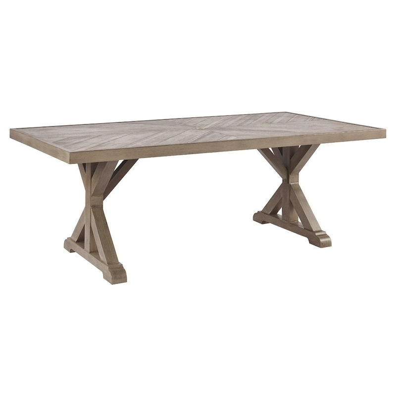 Signature Design by Ashley Beachcroft Porcelain/ Aluminum Outdoor Dining Table - 84.25