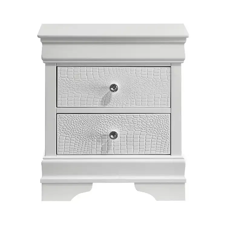 Blaze Modern Style 2-Drawer Night stand Made with Wood in White same asG150108720 (NJ inventory)