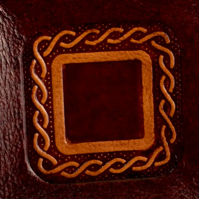 Novica Handmade Celtic Magic Tooled Leather Catchall