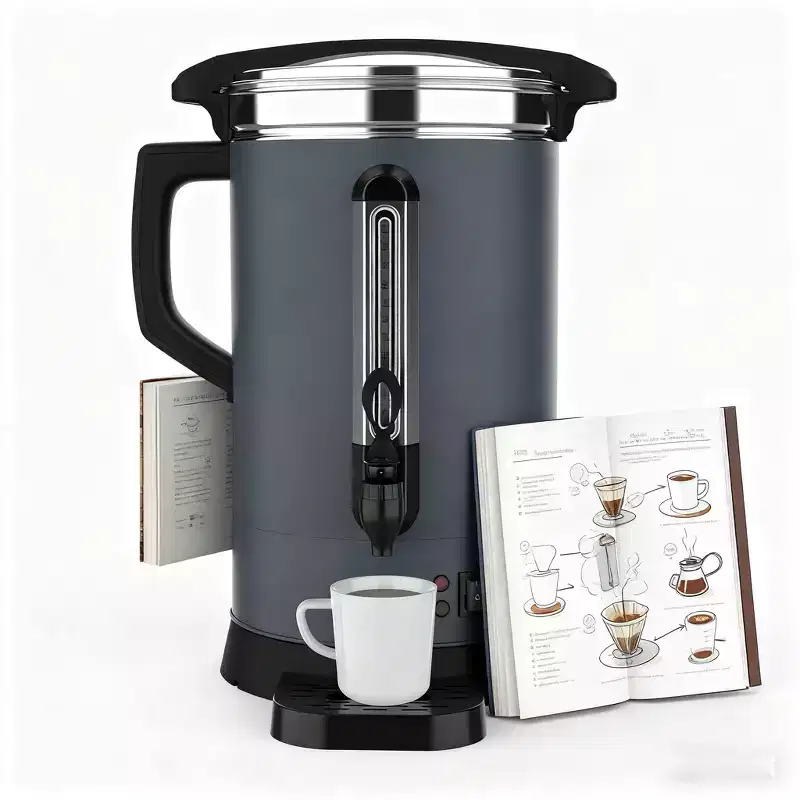 Commercial Coffee Urn, 18L Double Wall Insulated Coffee Dispenser, 4.8Gal Hot Coffee Maker with Automatic Temperature Control, for Party, Buffet