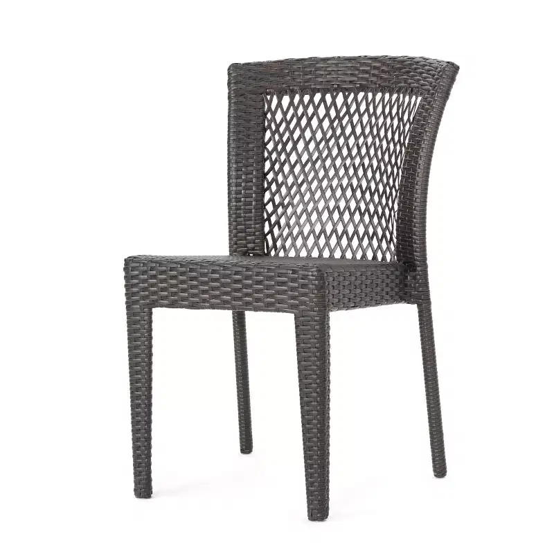 Christopher Knight Home Candice 3 Piece Patio Bistro Dining Furniture Set with Stackable Chairs