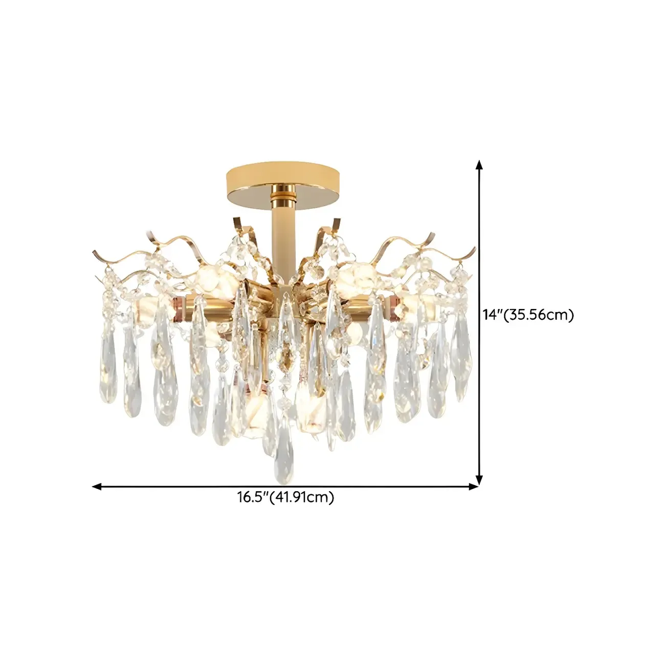Dining Room Multi-Light Crystal Water Drop Chandelier