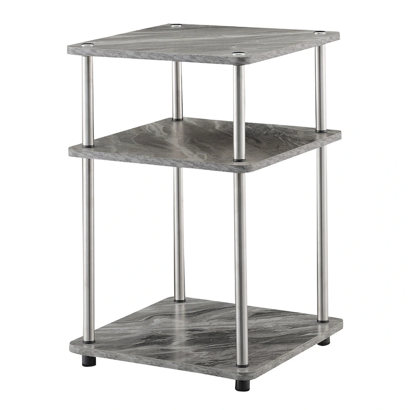 Convenience Concepts Designs2Go No Tools 3 Tier End Table
