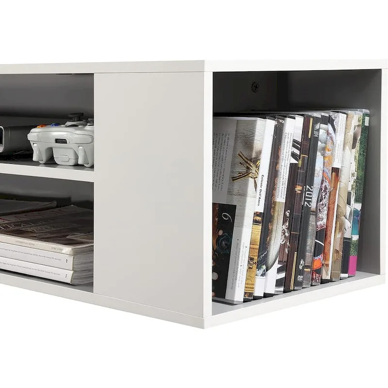 WAMPAT Floating TV Stand Shelf Wall Mounted Entertainment Center Floating Cabinet Media Hutch Under TV, 39 Inch