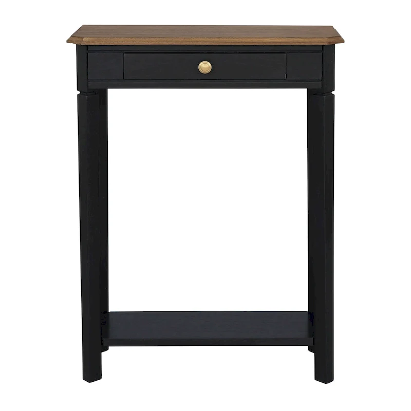 Marnie Two-tone 1-drawer Solid Wood Console Accent Table with Shelf by East at Main