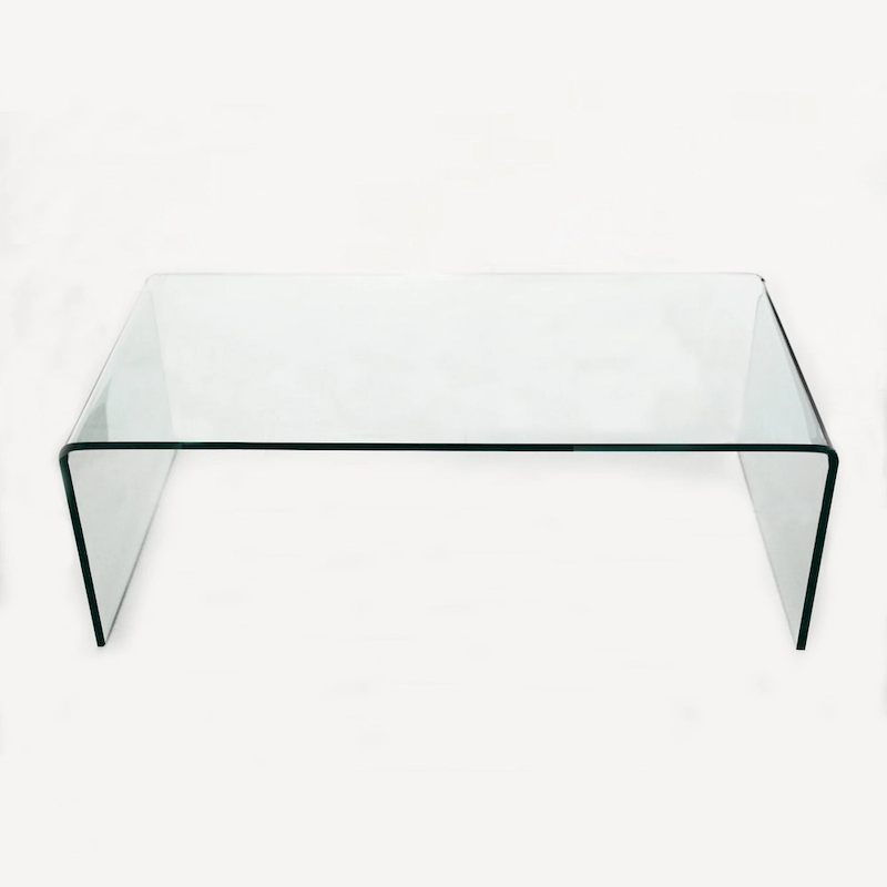 Glass Console Table, Transparent Tempered Glass Console Table