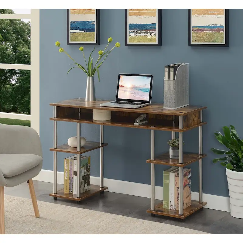 Convenience Concepts Designs2Go No Tools Student Desk with Shelves