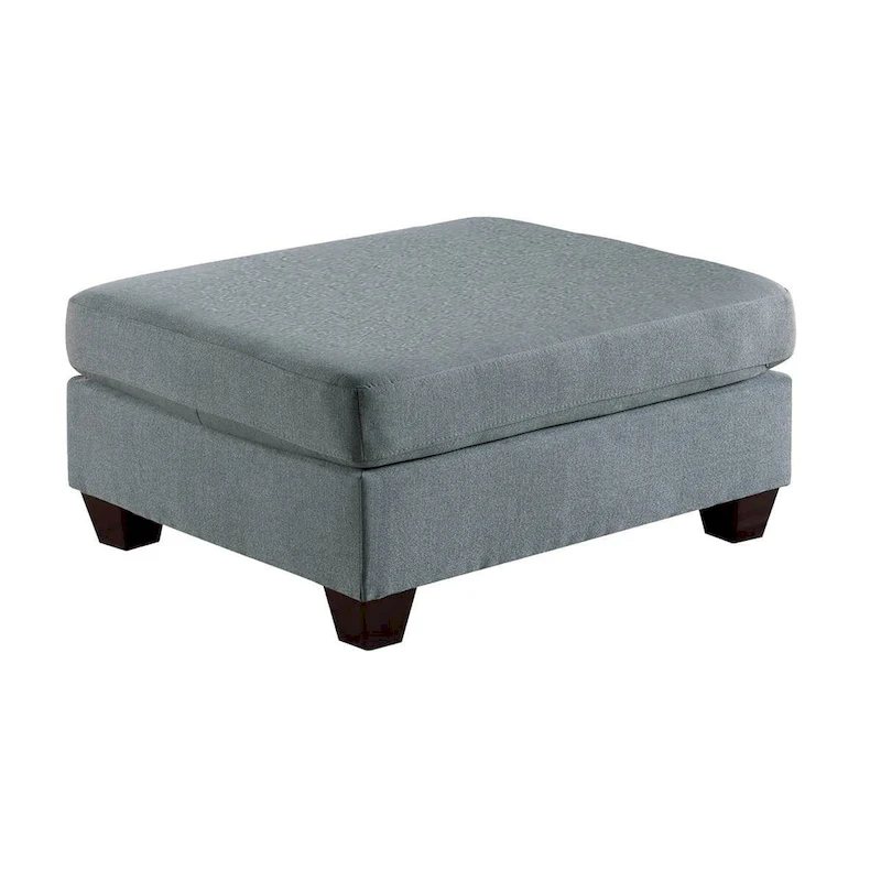 Linen Like Fabric Ottoman