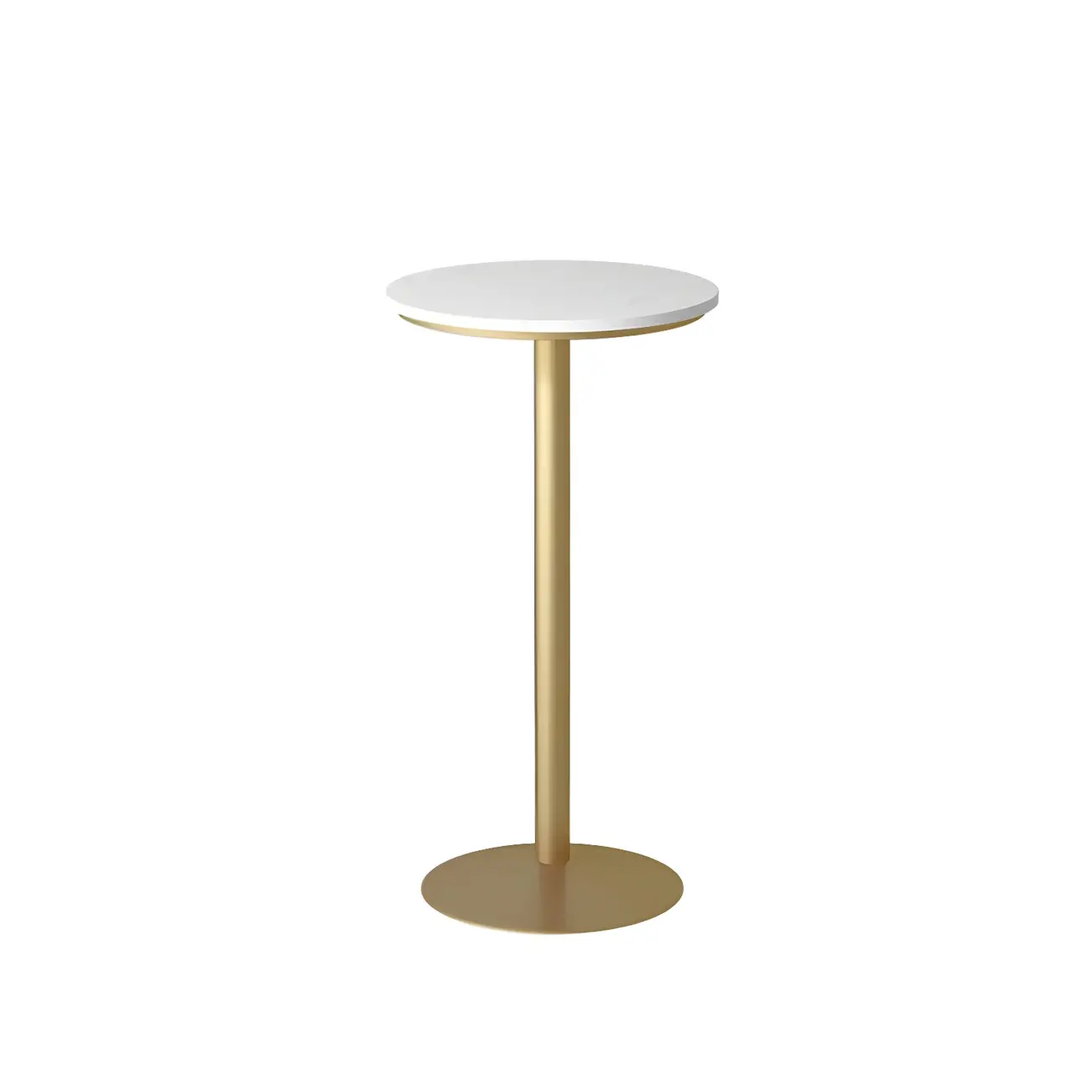 Elegant Nordic Marble Bar Table with Gold Metal Base
