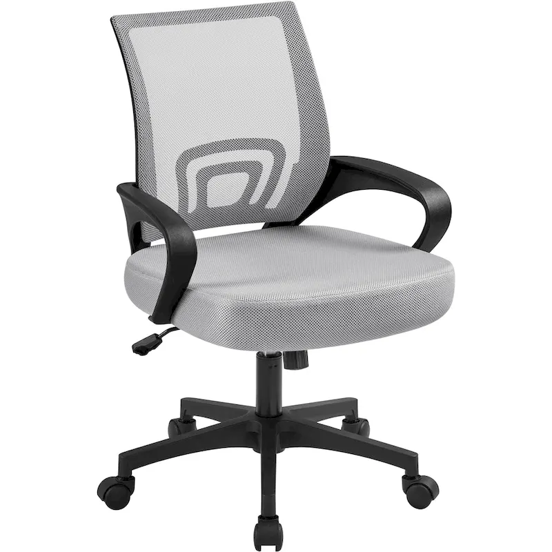 Yaheetech Adjustable Ergonomic Office Chair MidBack Mesh Swivel Chair
