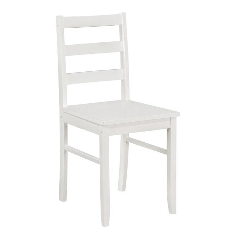5-Piece 45 Wood Dining Set with Ladder Back and Legs