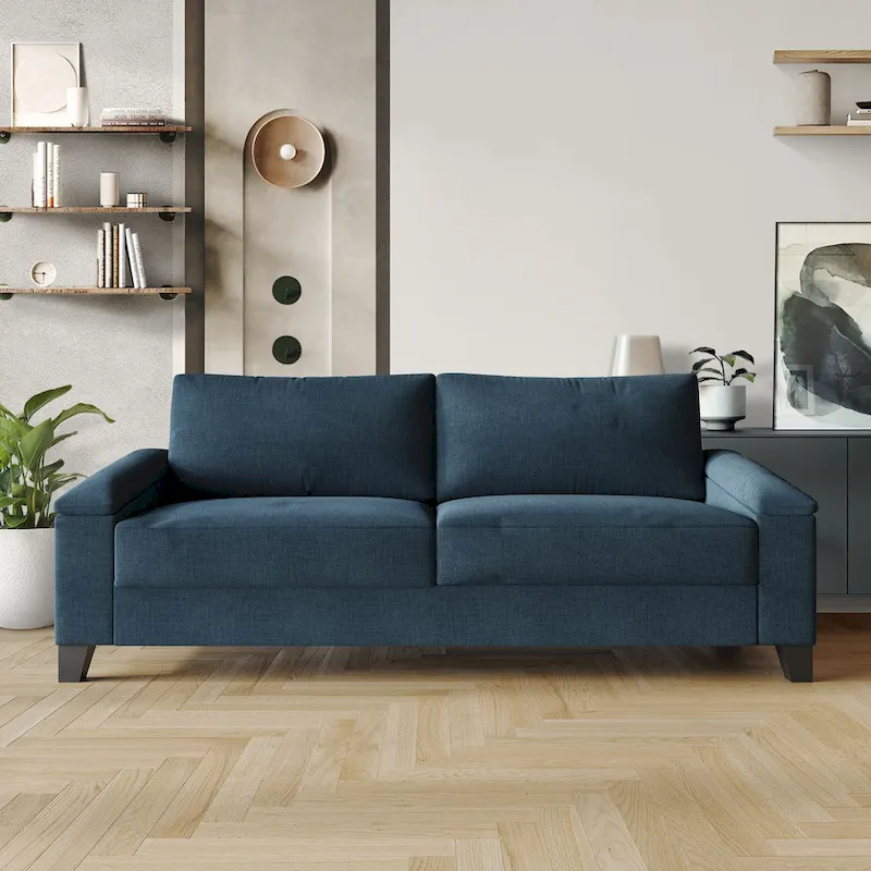 2.5-Seater Linen Sofa - Available in Beige, Grey, Blue