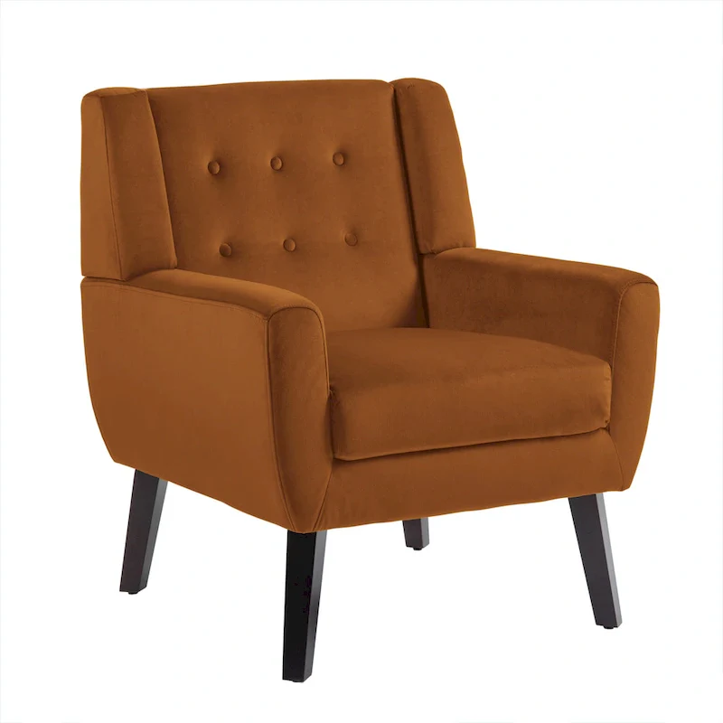 Velvet Accent Chair Living Room Upholstered Armchair