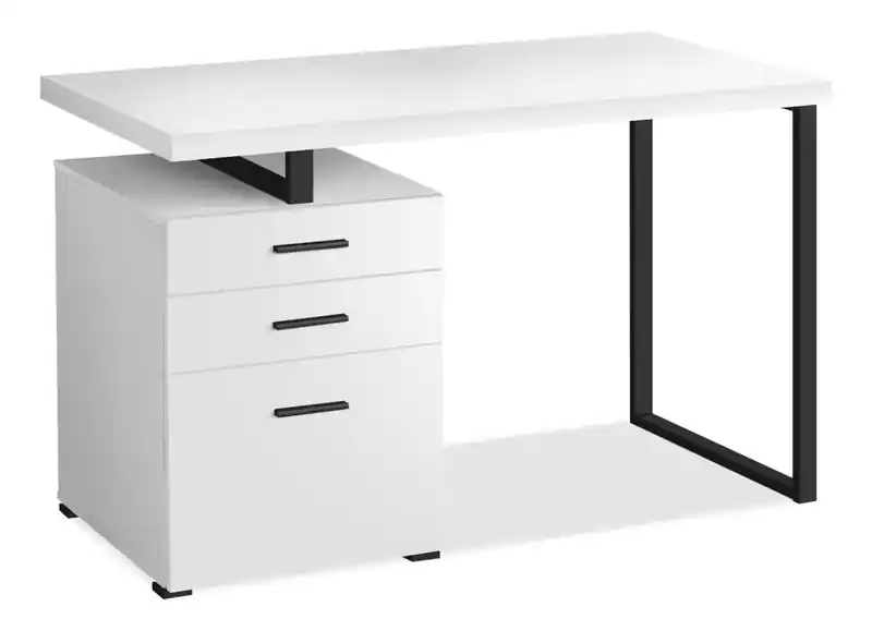 Clayton 47.25 Reversible Office Desk with 3-Drawers