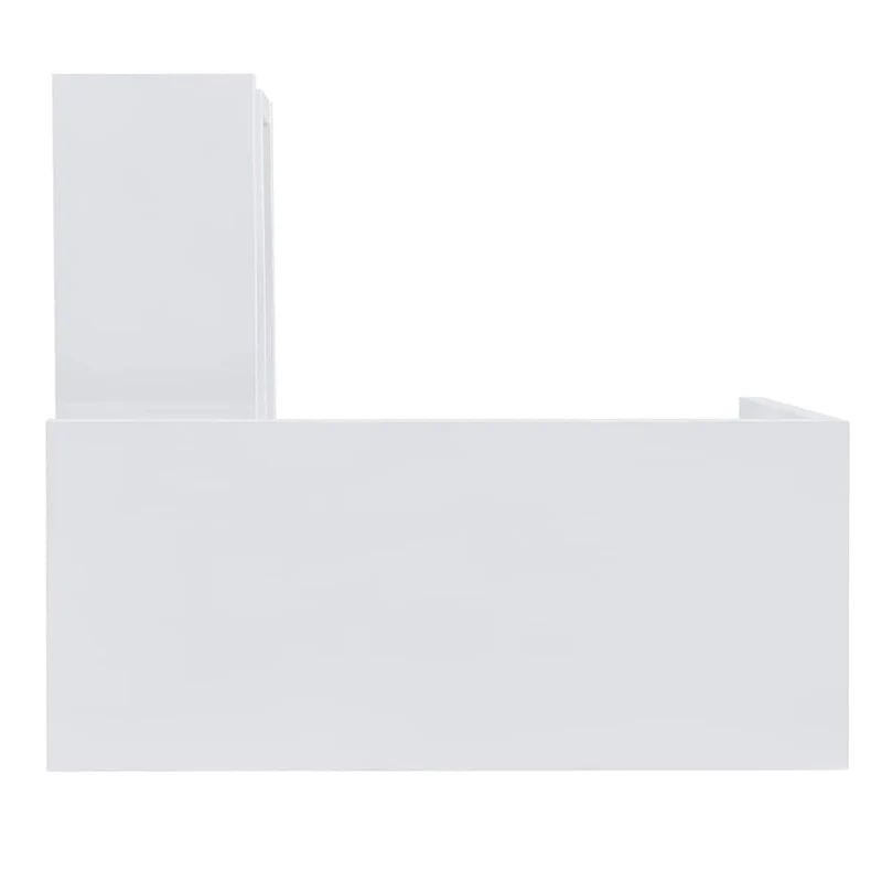 SEI Furniture Ballintoy Rotating Desk with Shelving