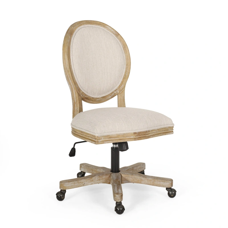 Pishkin Upholstered Swivel Office Chair by Christopher Knight Home