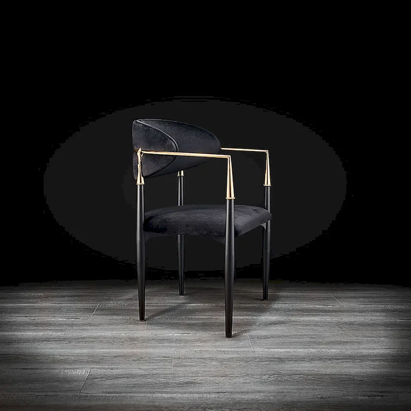 Roubi Gold Stainless Steel Dining Chair