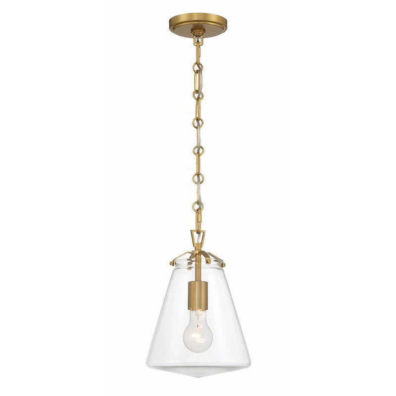 Voss 1 Light Luxe Gold Mini Pendant - 8.25 W x 11.5 H x 8.25 D