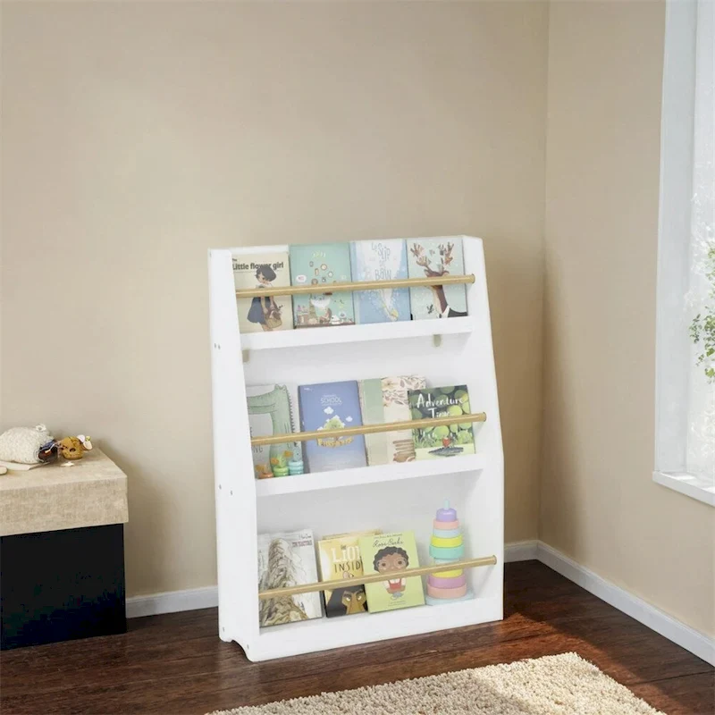 White 3-Tier Kids Book Rack, Single-Child Use