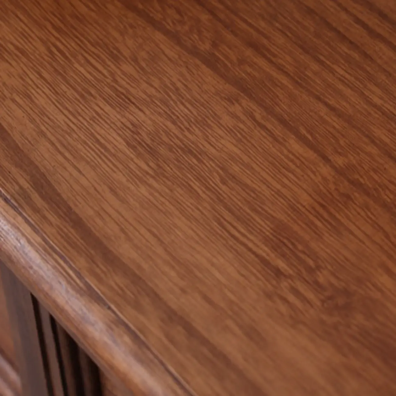 Rectangular Dark Walnut Console Table with Drawers