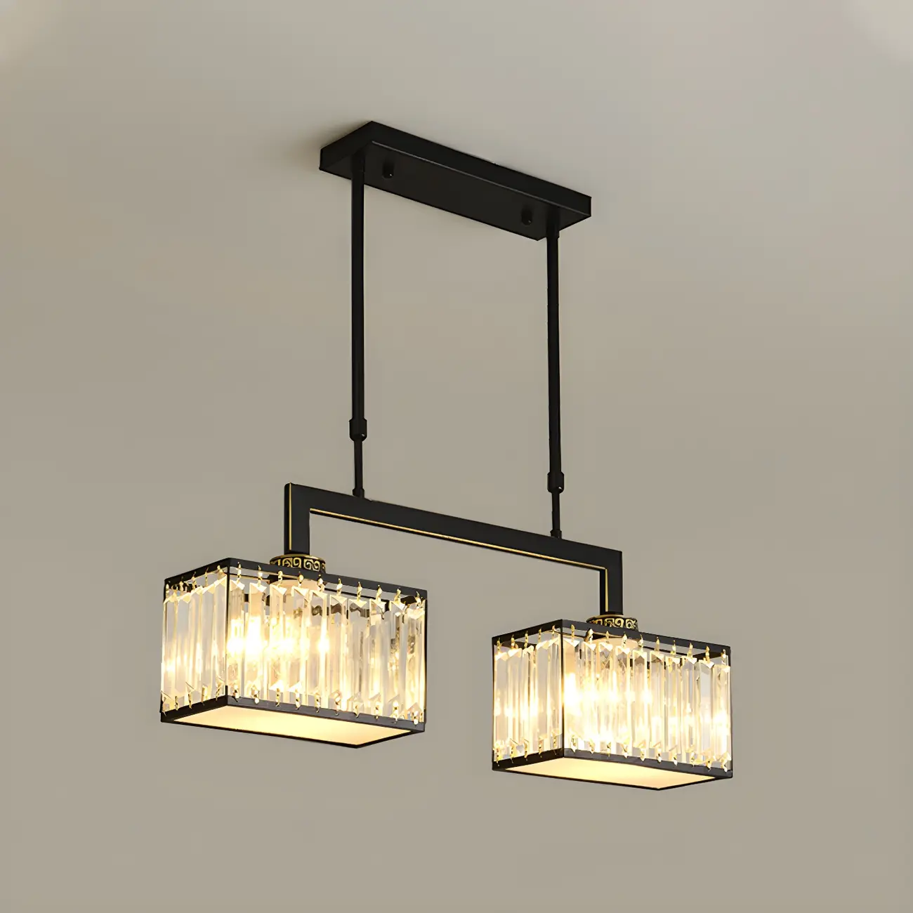 Kitchens Modern Crystal Gold Island Pendant Light