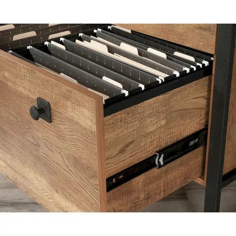 Station House Lateral File Etched Oak