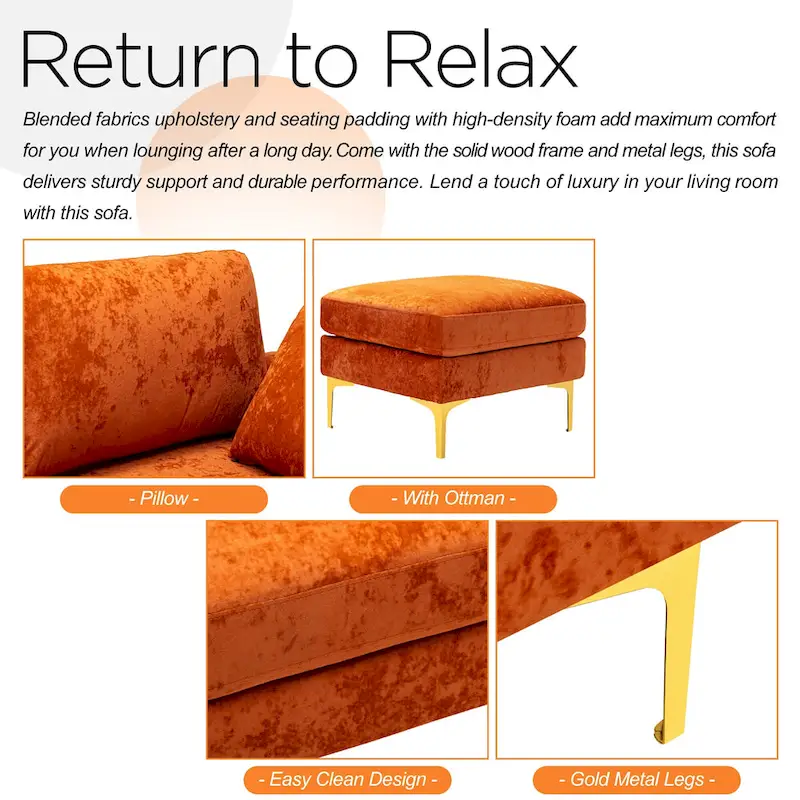 Kata 115 Sectional Sofa with Ottman