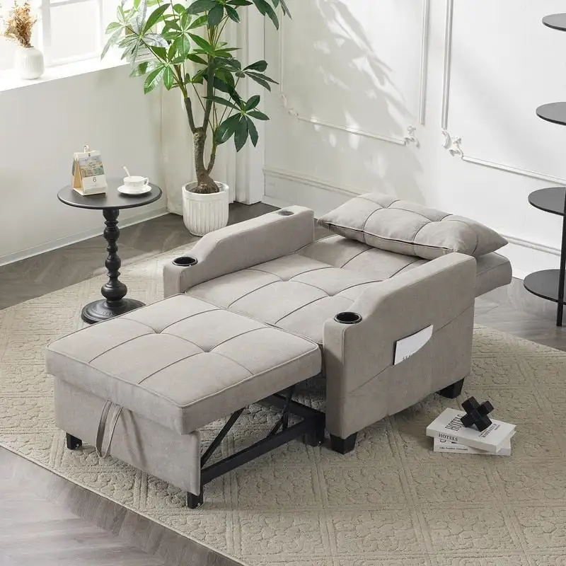 Chair Bed, Sleeper Sofa Chair Bed 3 in 1, Adjustable Recliner,Armchair, Sofa, Bed, Linen