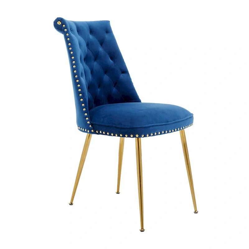 Clihome Modern Velvet Upholstered Featured Dining Chairs (Set of 2)