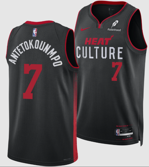 Miami Heat Giannis Antetokounmpo Culture Swingman Jersey