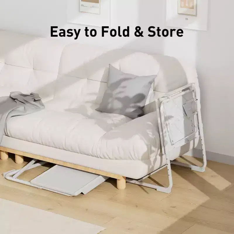 TV Tray with Cup Holders, Portable C Shaped Side Dinner Tray Table, Adjustable 6 Heights 3 Tilt Angle for Living Room, Bedroom, White
