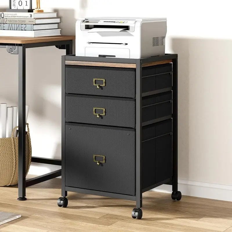 3 Drawer Mobile File Cabinet,with Rolling Wheel and Lock Suit