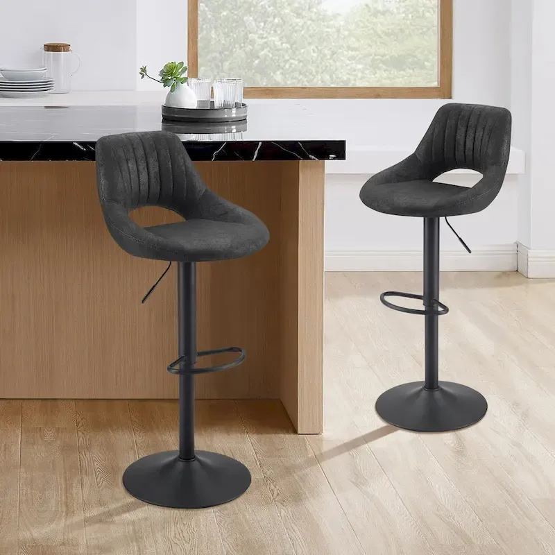 Retro Adjustable Swivel Barstool (Set of 2)