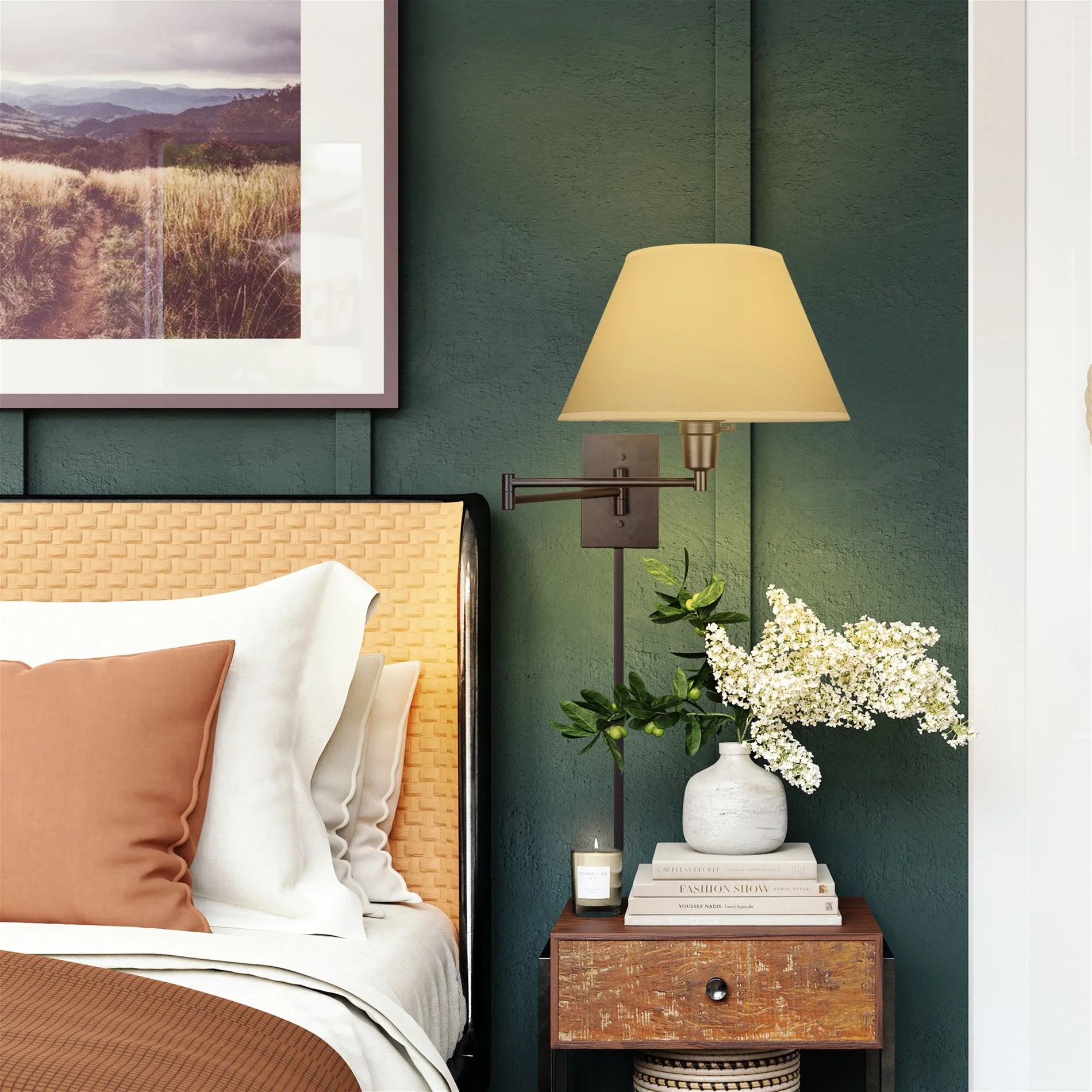 Cambridge 15 Swing Arm Wall Lamp - Plug In/Wall Mount