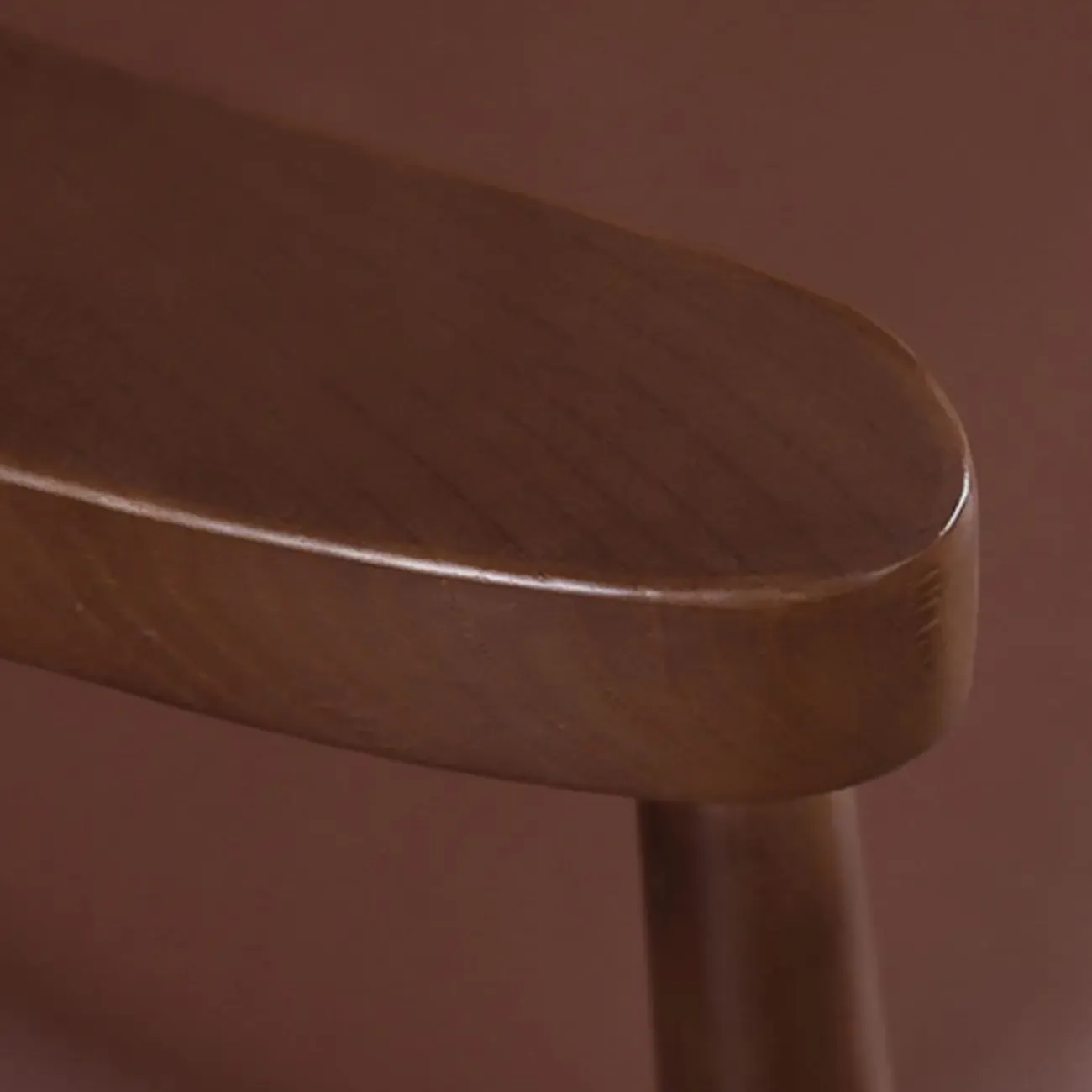 Brown Upholstered Dining Chair with Armrests