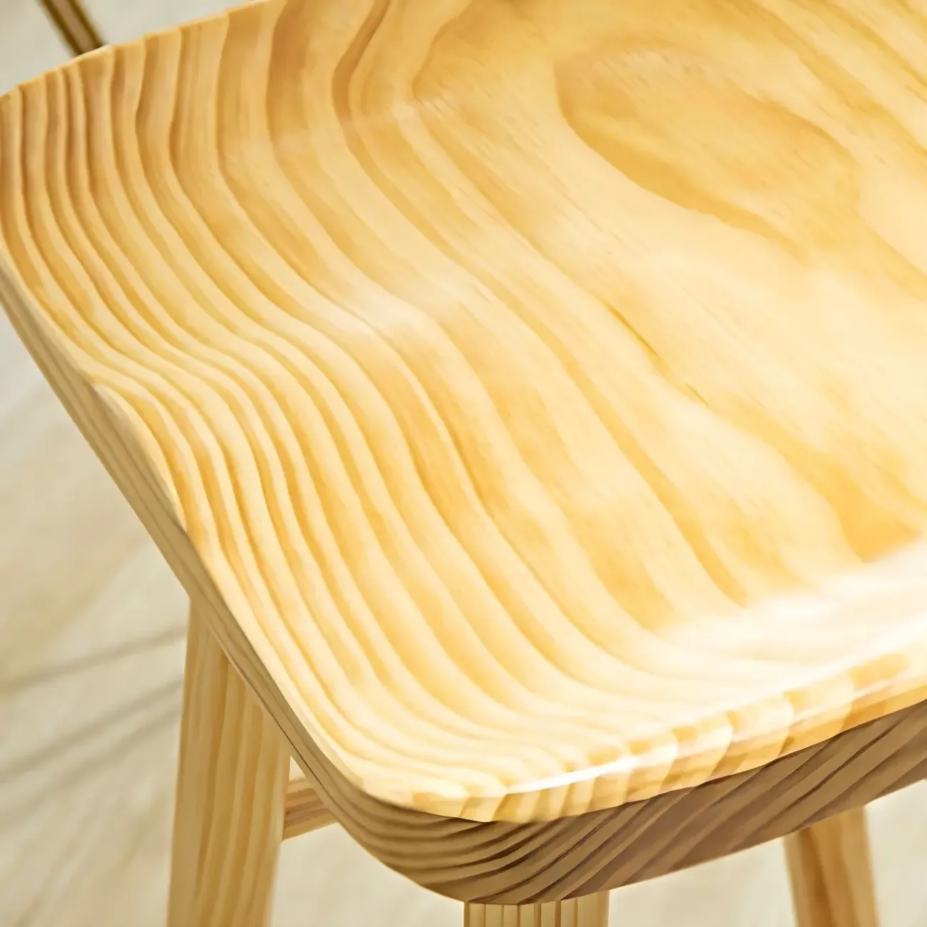 Elegant Long Bar Table with Wooden Stools