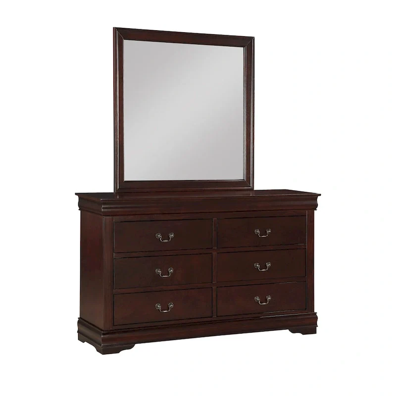 Lillie 6 Piece Cherry Sleigh Bedroom Set