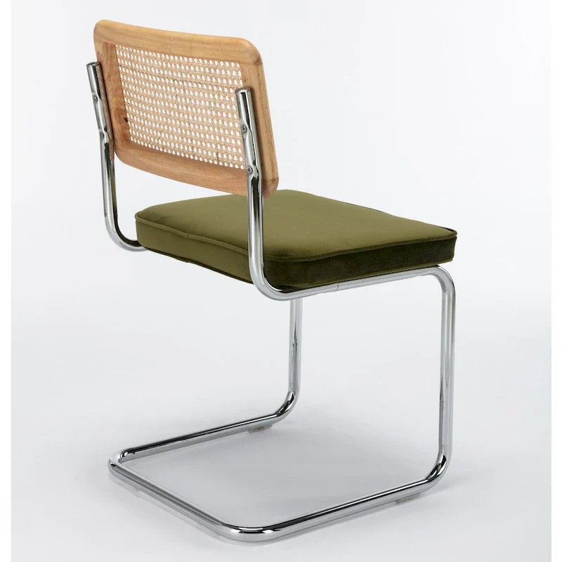 Latham Cane Back Velvet Side Chair (Set of 2)