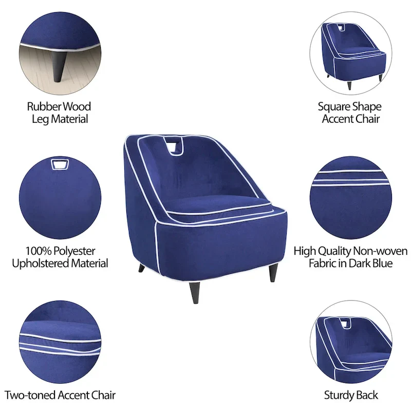Modern Upholstered Two-Tone Accent Chair - 28 x 30 x 31