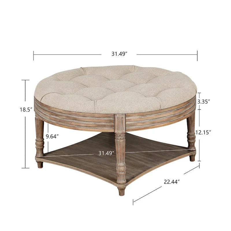 Large Round Ottoman Coffee Table