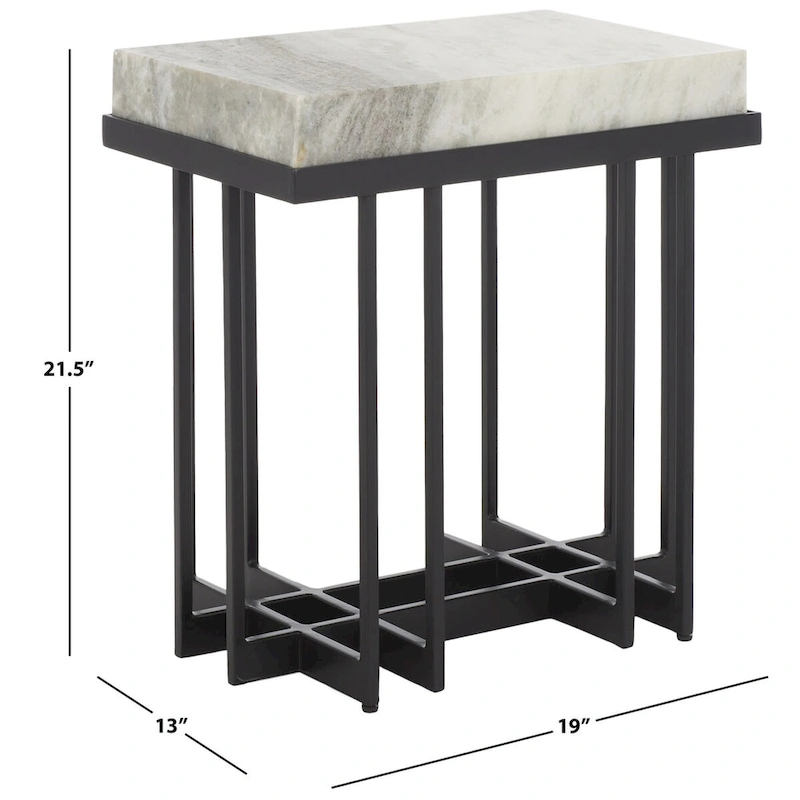 SAFAVIEH Mazie Rectangle Accent Table - 19 W x 13 D x 22 H - 19Wx13Dx22H