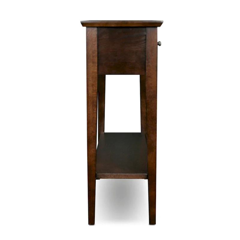 Solid Ash Wood Console Table with 2 Drawers & Open Shelf – 2 Finishes