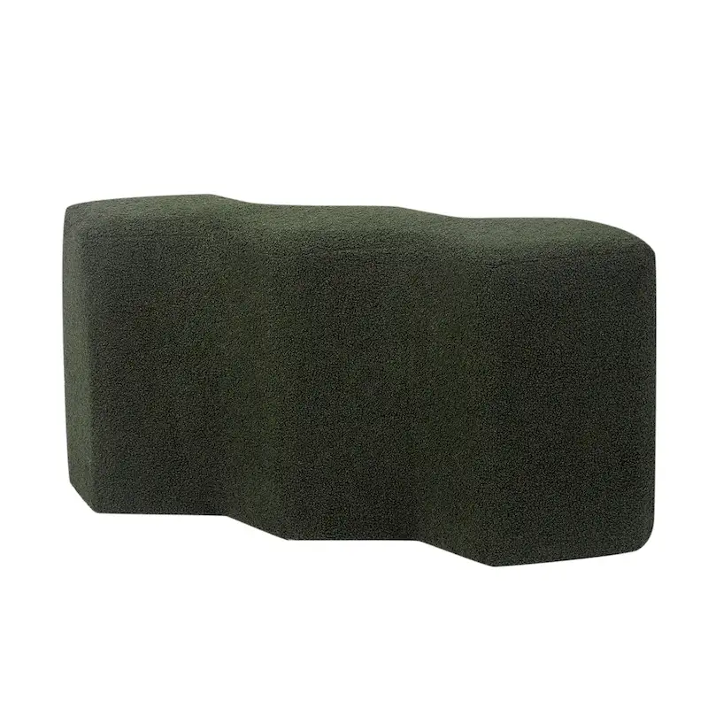Velvet Polygon Ottoman Bench - 35 Long Footstool