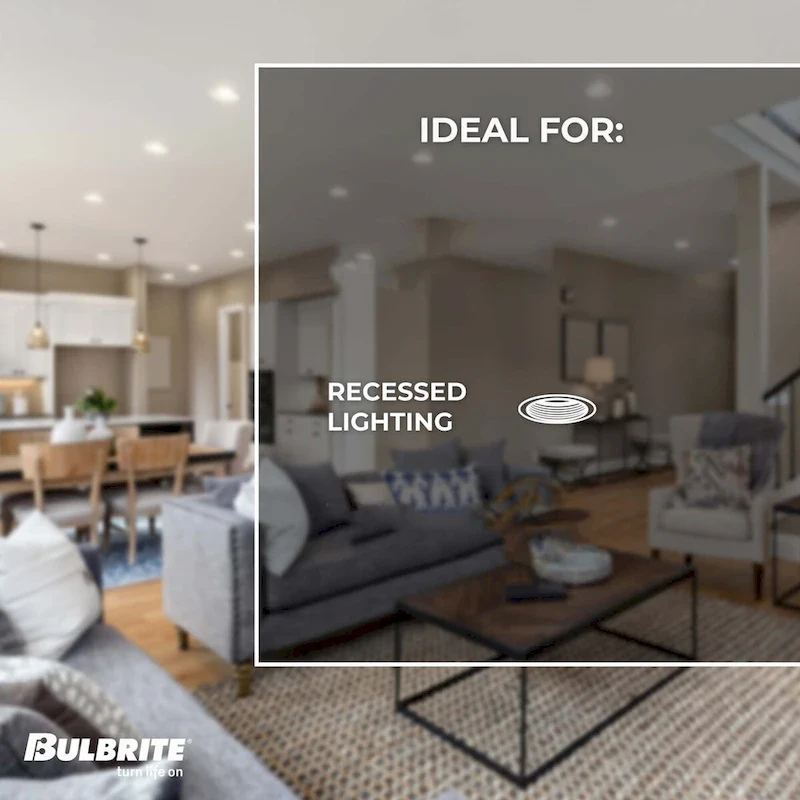 Bulbrite Pack of (4) 12 Watt LED 4  Round Recessed Downlight Fixture with Metal J-Box, 2700 Warm White Light, 1100 Lumens