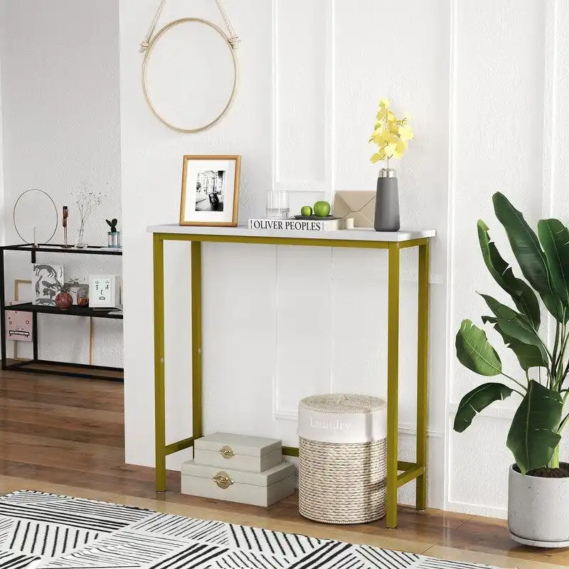 Narrow Console Table – Slim Entryway Table for Hallway, Bedroom, Living Room or Foyer