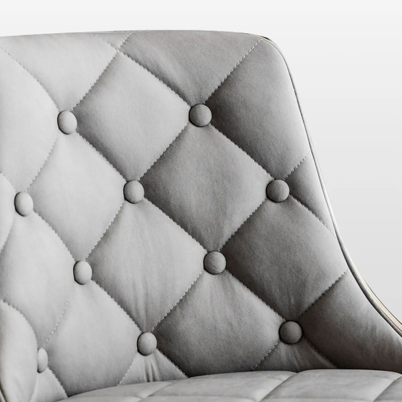 Modern Adjustable Full Back Tufted Leather Bar Stool