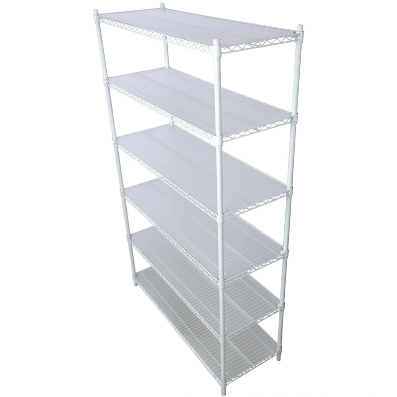 6-Tier Multifunctional Adjustable Shelf with Wheels, 6000LBS Capacity