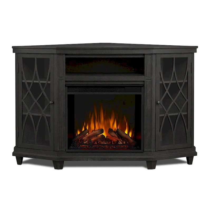 Lynette 56  TV Stand Electric Fireplace Gray