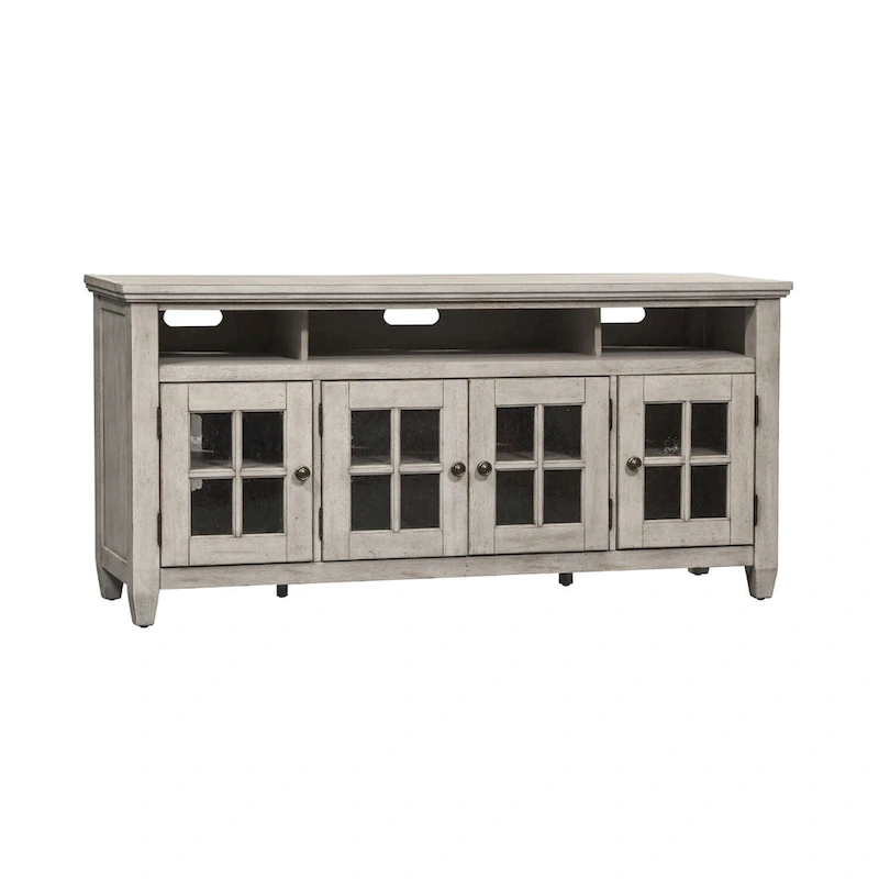 Heartland Antique White Tobacco Entertainment Center